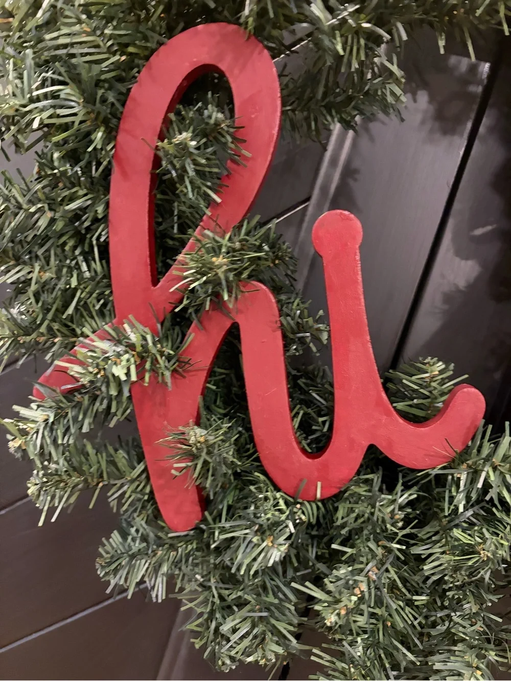 Welcoming Christmas wreath